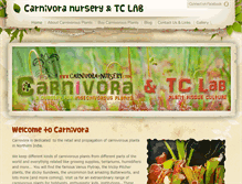 Tablet Screenshot of carnivora-nursery.com